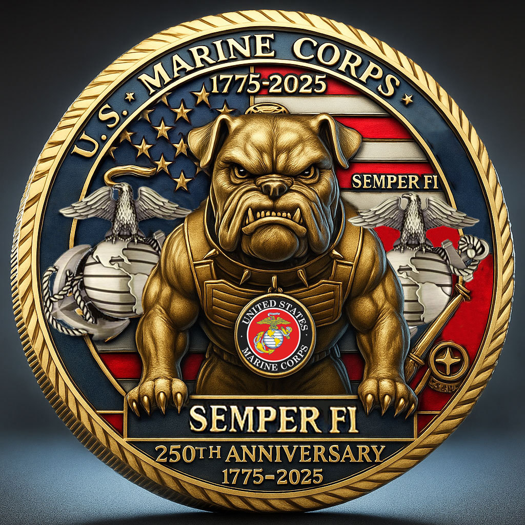 U.S. Marine Corps “Devil Dog” 250th Anniversary Commemorative Coin