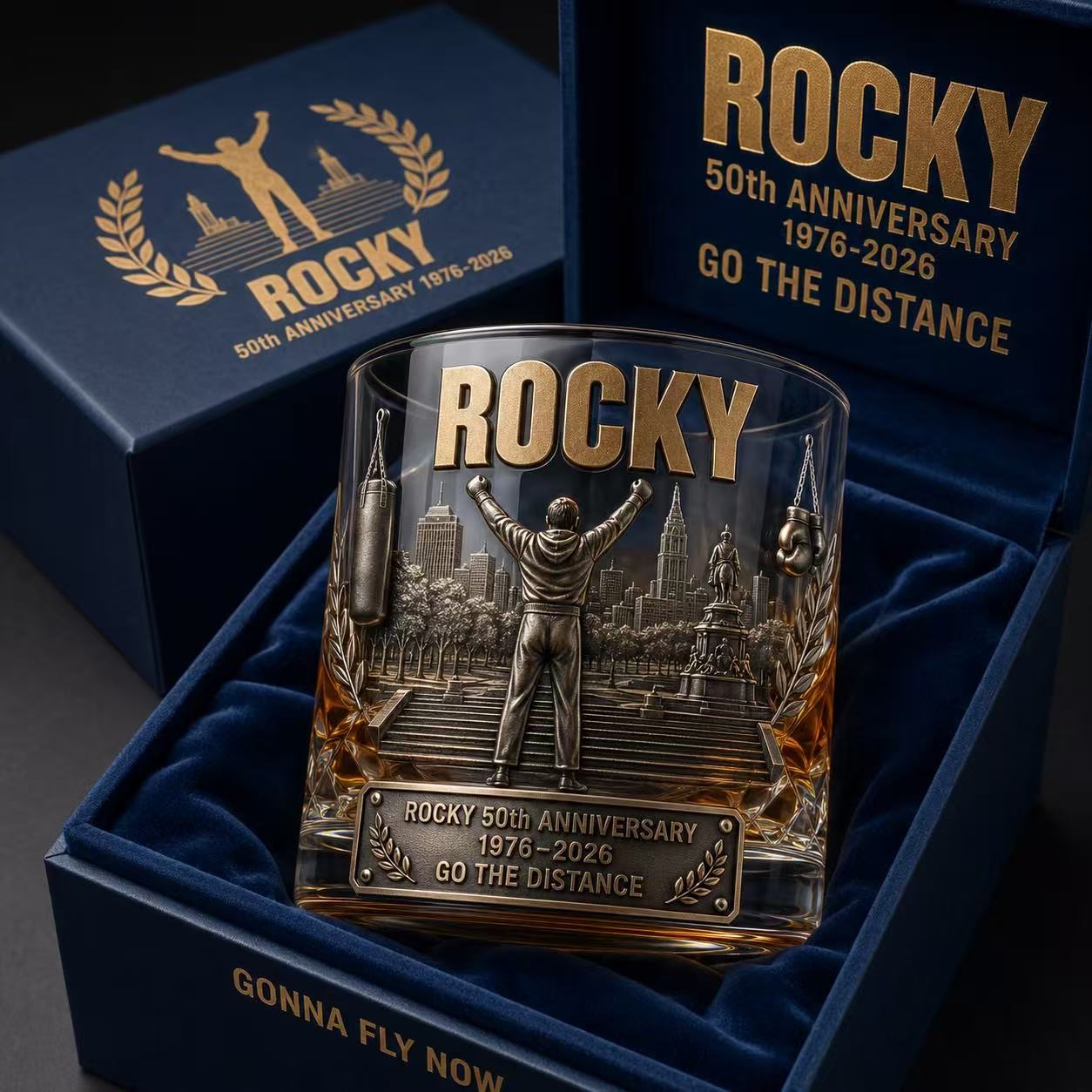 Rocky 50th Anniversary Whiskey Glass