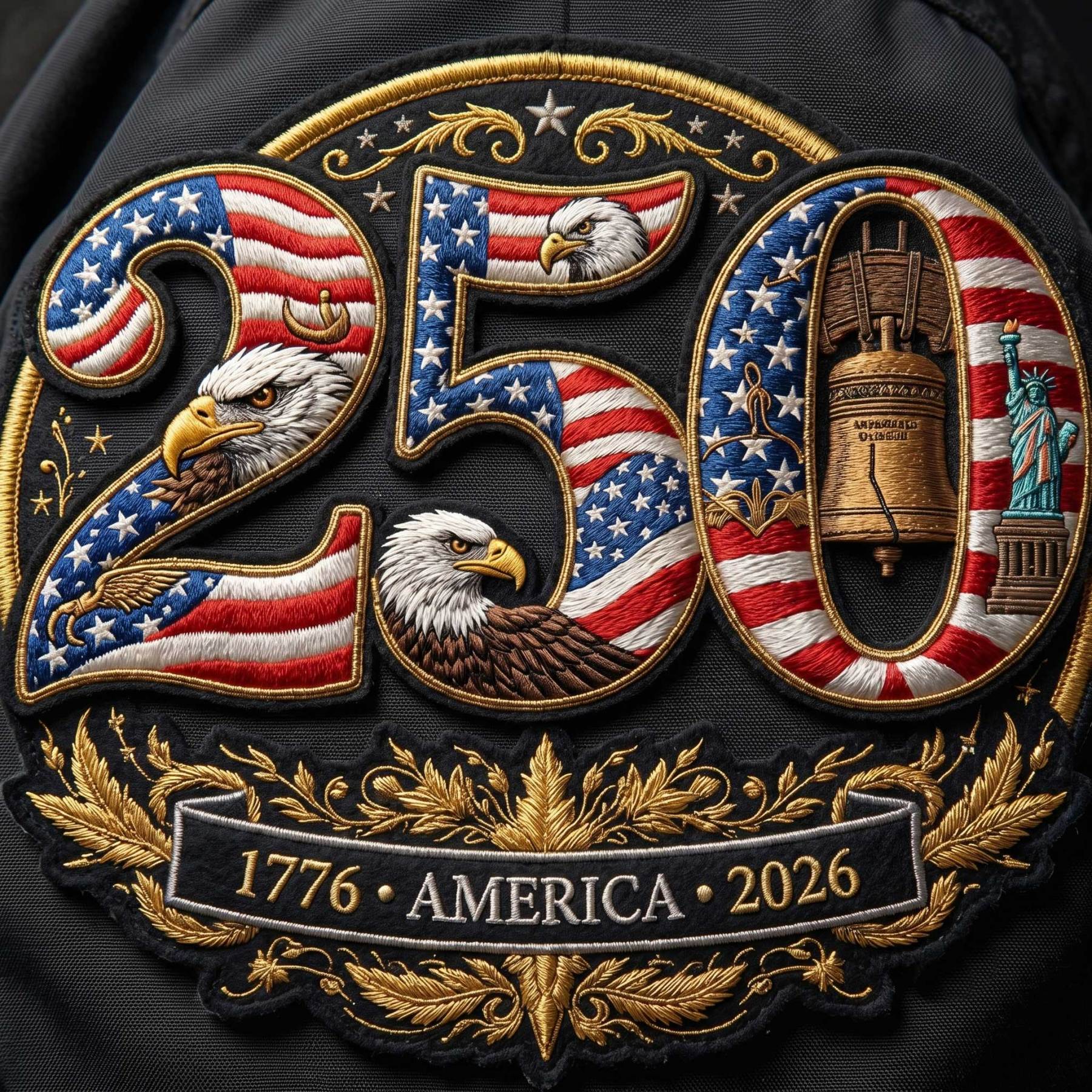 America 250th Anniversary Embroidered Patch
