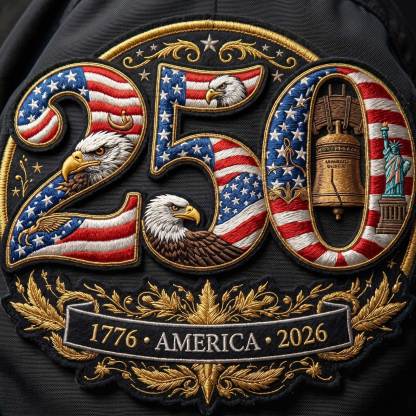 America 250th Anniversary Embroidered Patch