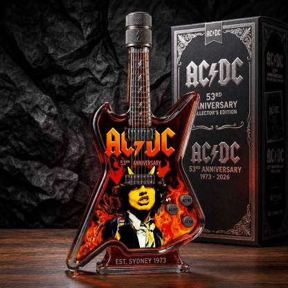 AC/DC 53rd Anniversary Guitar Whiskey Decanter