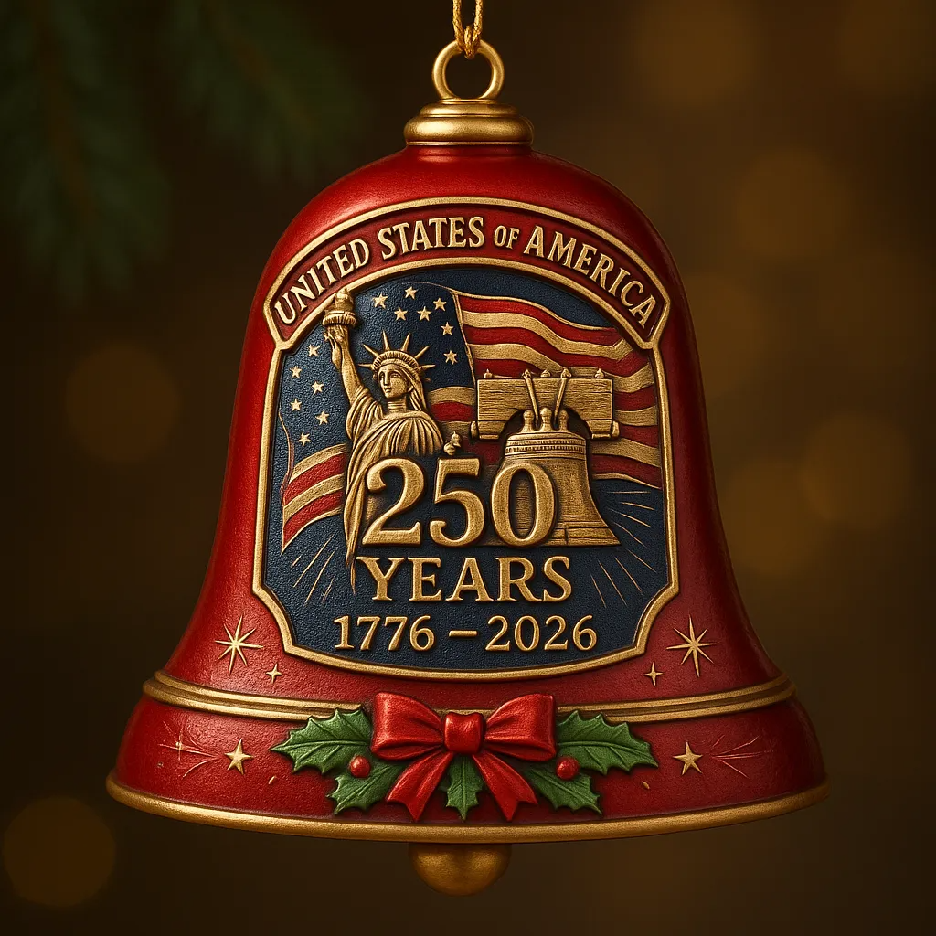 US 250th Anniversary Bell Ornament