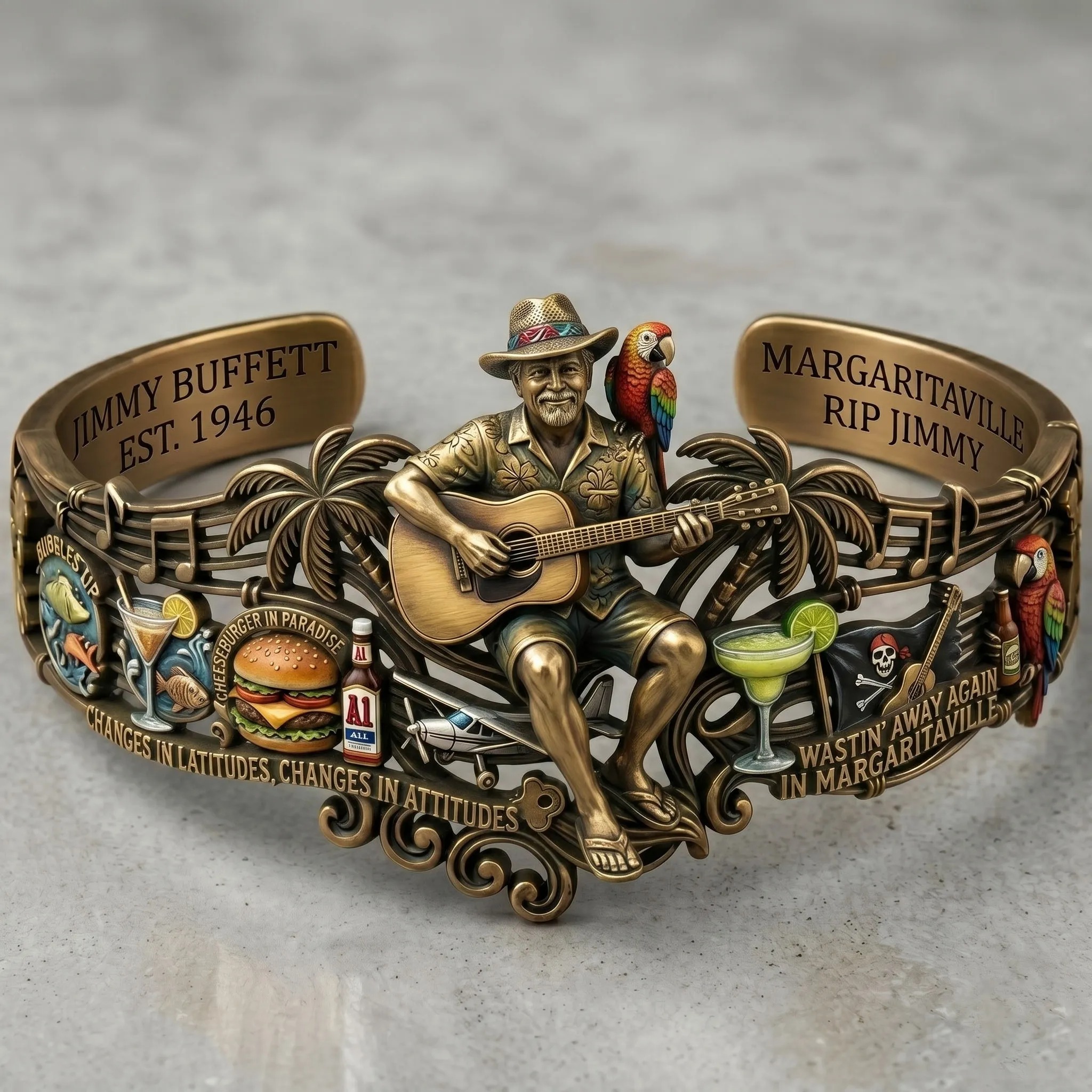 Jimmy Buffett Memorial Bracelet