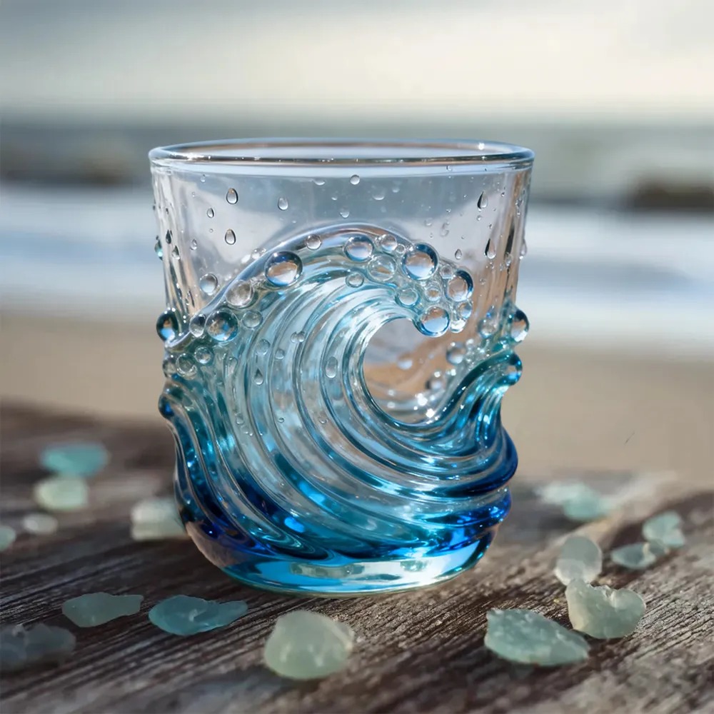 🎄Christmas Best Gifts🔥 Unique Handcrafted Sea Glass Ocean Wave Mug🎁Free Gifts