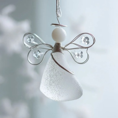 🌊Handmade Sea Glass Angel Ornament
