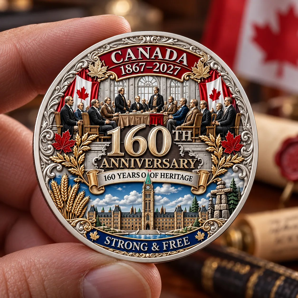 Canada 160th Anniversary Commemorative Challenge Coin
