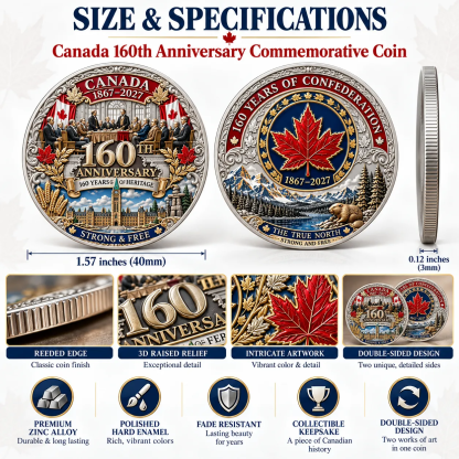Canada 160th Anniversary Commemorative Challenge Coin