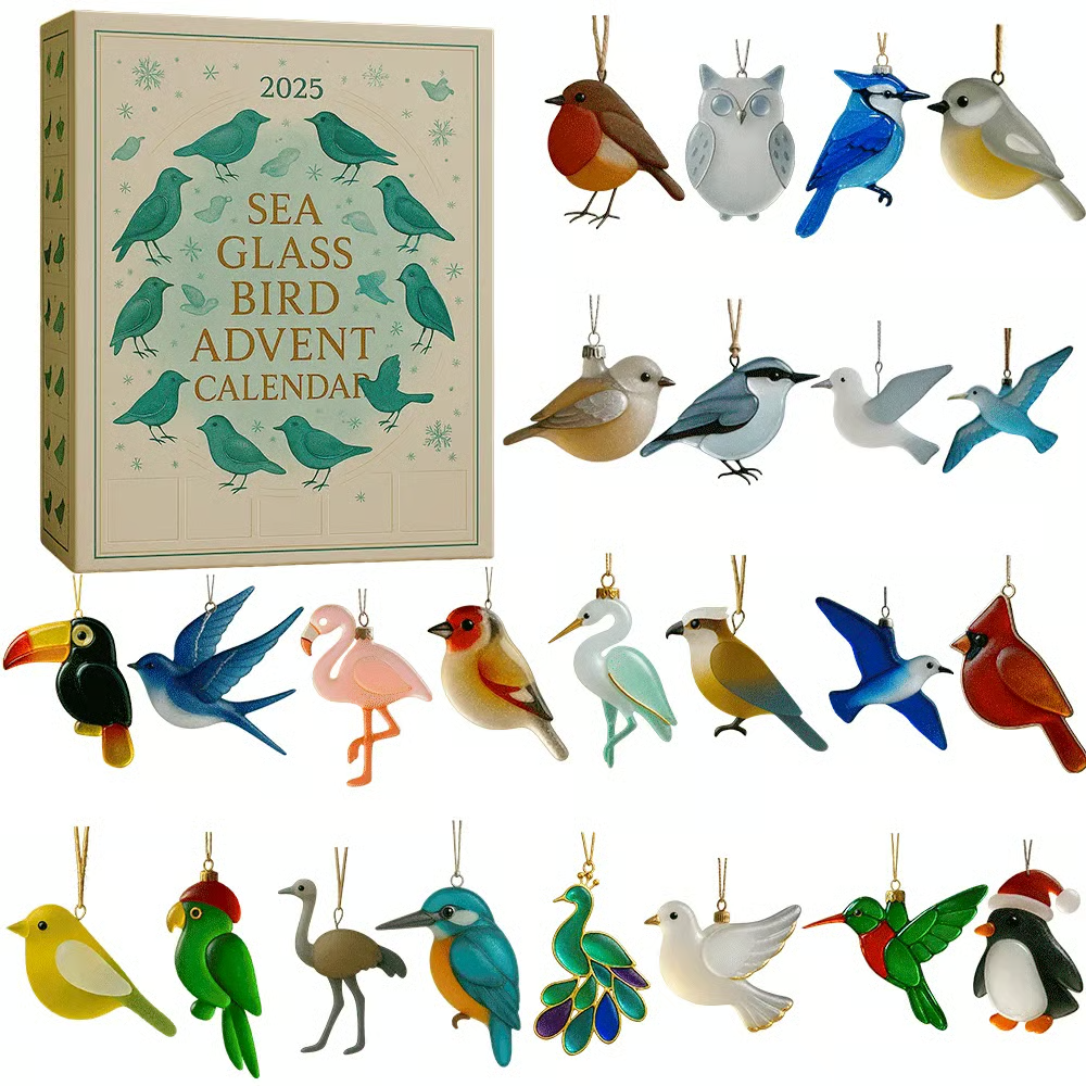 LAST DAY 50% OFF--🐦Sea Glass Bird Advent Calendar 2025
