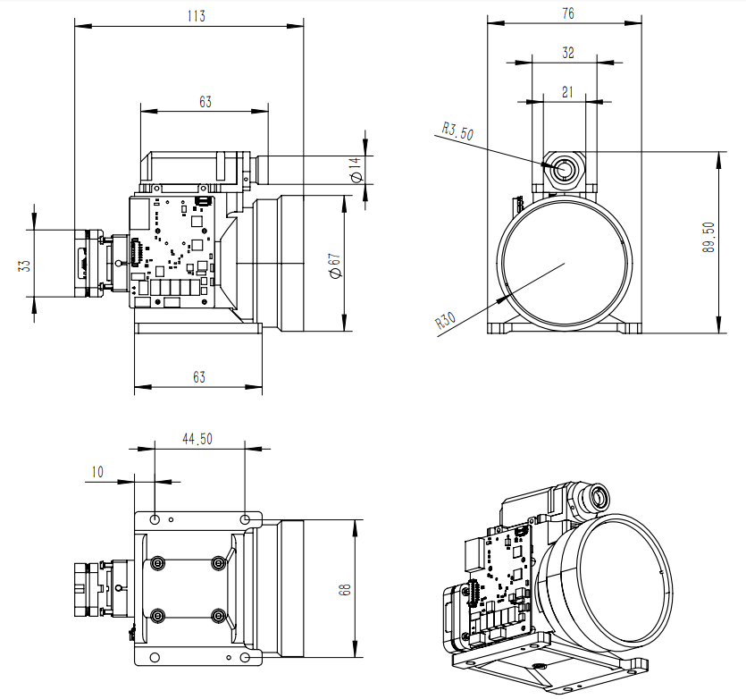 LRF1831C &ndash; 1535nm Eye-Safe Laser Ranging Module | 2km UAV Laser Rangefinder by Erdi