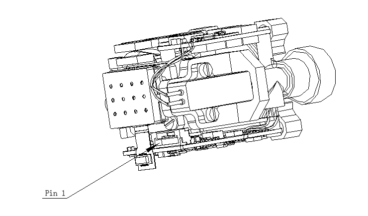 a) Supply voltage: 4.5 V&ndash;16 V b) Power consumption: standby &le; 1 mW; operating &le; 4 W; peak &le; 14 W @ 12 V c) The host computer connects to the rangefinder via a 6-pin connector for interface and testing. &emsp;The pin assignment of the rangefinder&rsquo;s power and communication port is shown in Table 1.  Table 1 &mdash; Pin assignment of the rangefinder power and communication port Pin #	Pin No.	Remarks P-1	VIN+	Power input, 4.5&ndash;16 V P-2	VIN-	Power ground (GND) P-3	POWER_ON	Module power enable (TTL, 3.3 V logic level); Module ON (> 2.7 V), module OFF (< 0.3 V) P-4	UART_TX	UART TXD (serial transmit), TTL, 3.3 V logic level P-5	UART_RX	UART RXD (serial receive), TTL, 3.3 V logic level P-6	GND	Serial ground (SGND)
