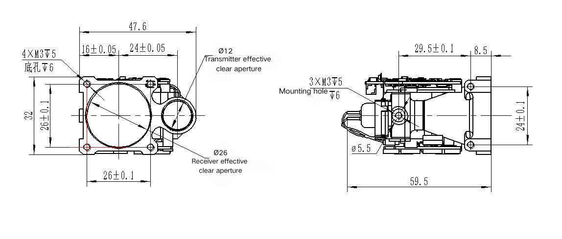 LRF0818C Mini Laser Rangefinder