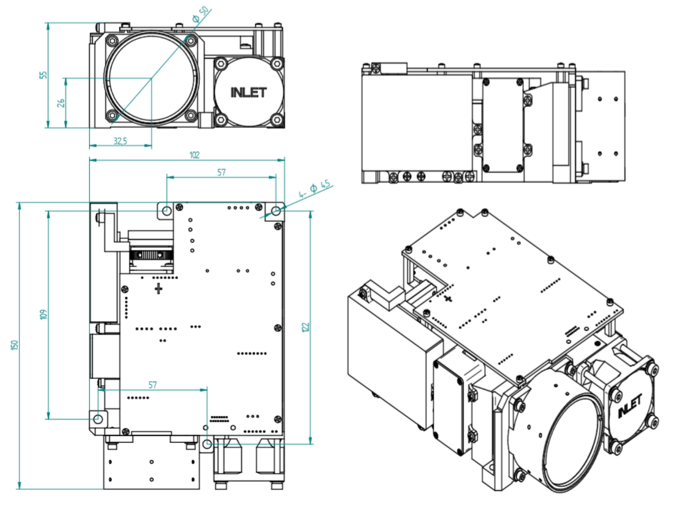 LDR80K2 1064nm laser target designator module