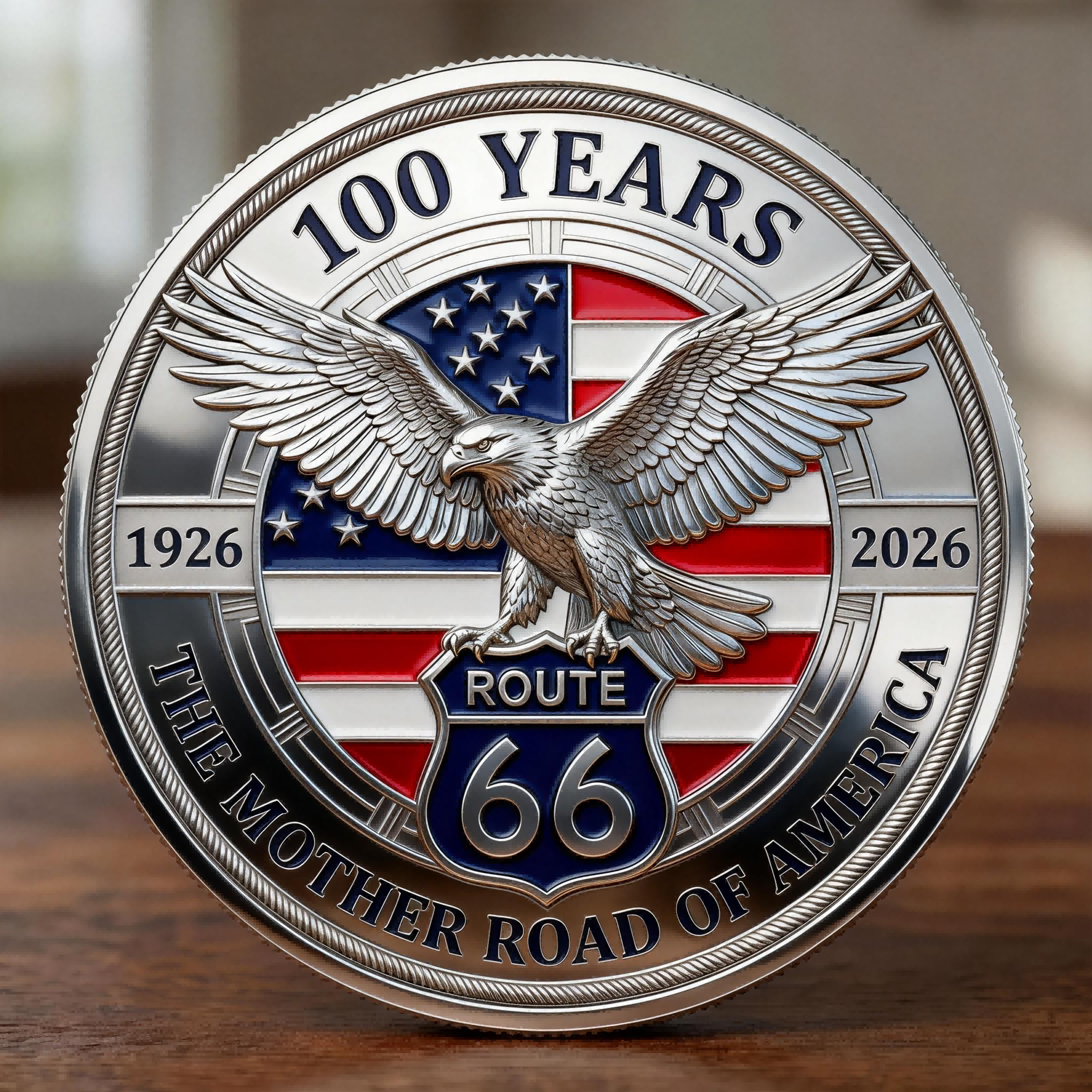 🛣️ Route 66 – 100 Years on the Road Coin