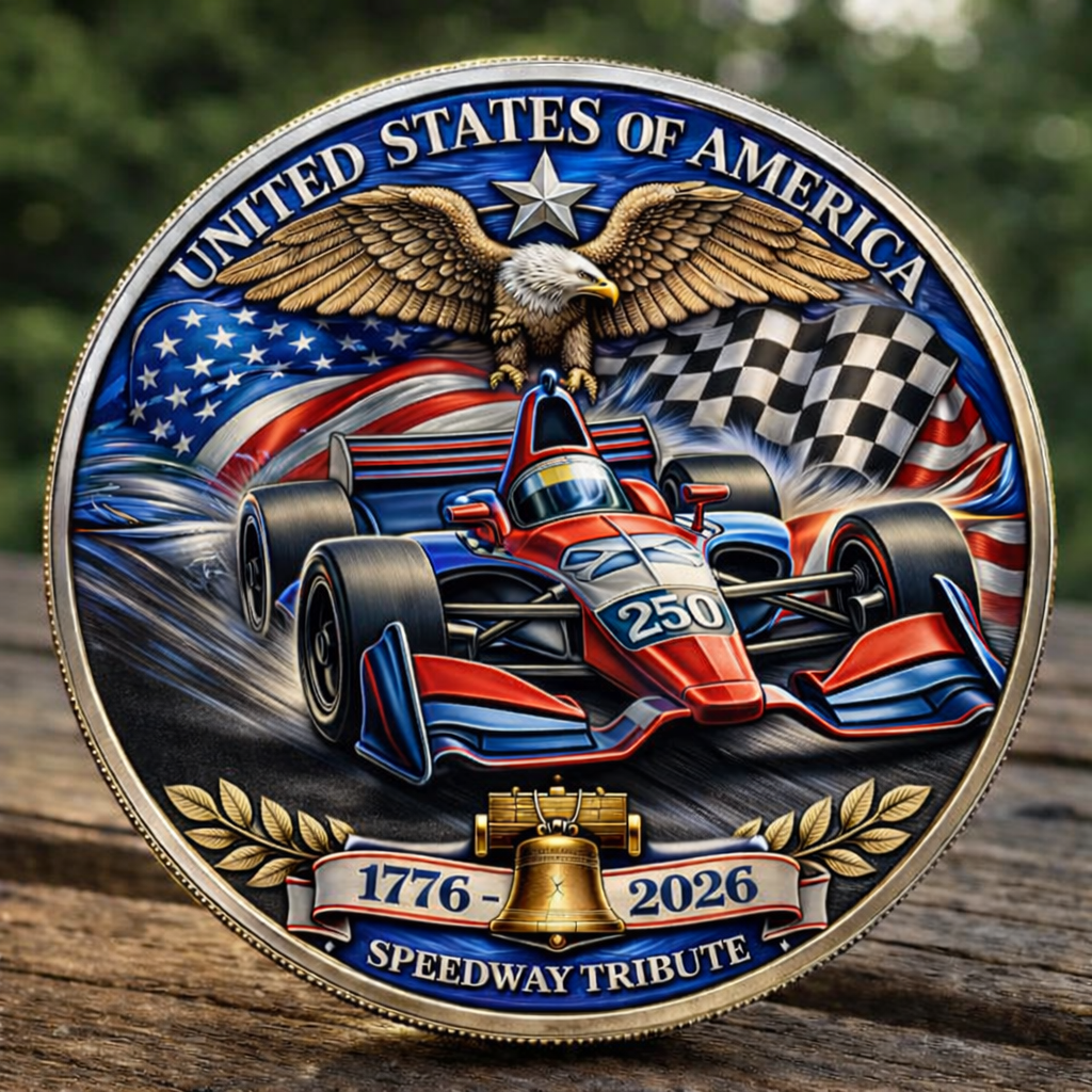 United States 250th Anniversary Commemorative Coin - Speedway Tribute🏎️