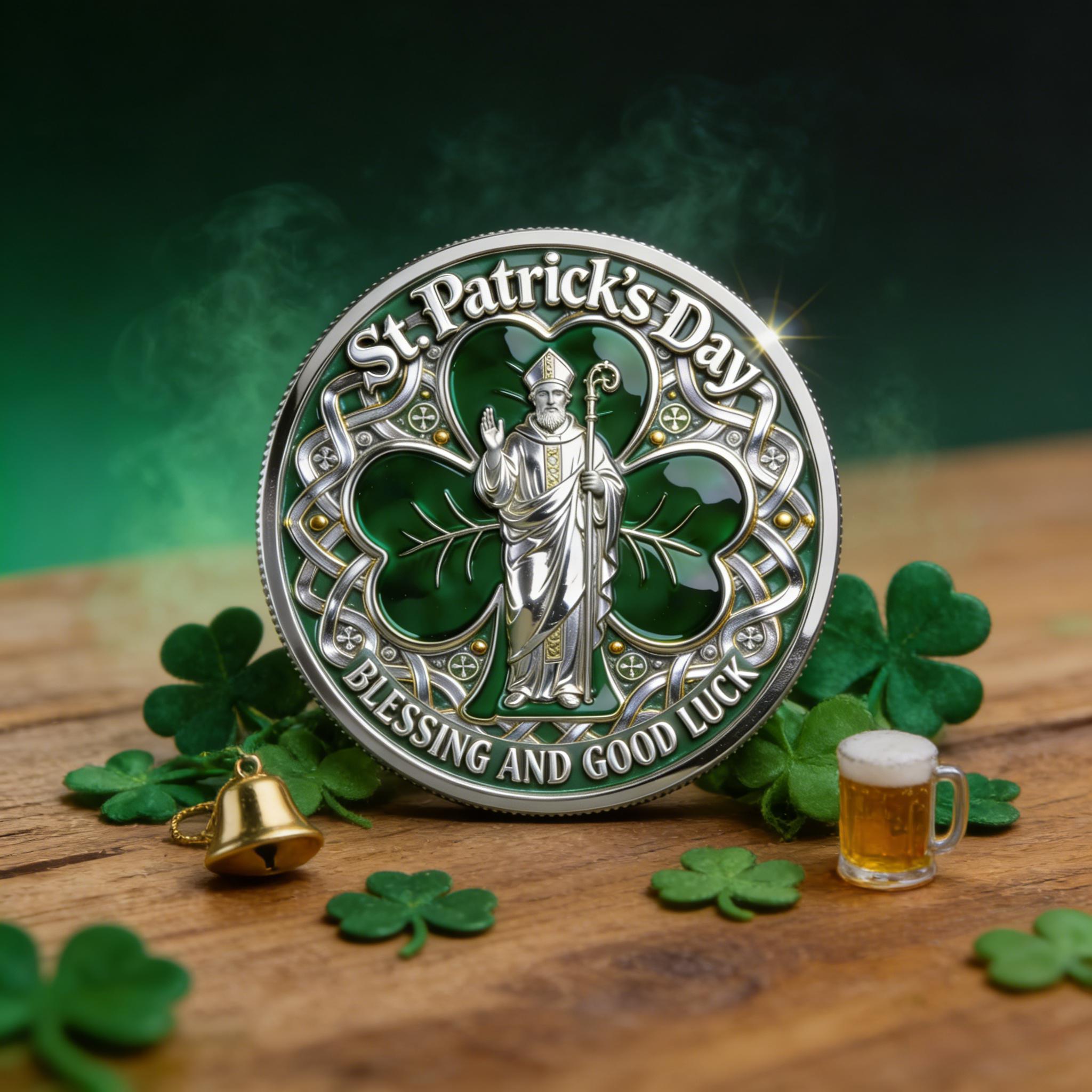 ☘ St. Patrick's Day Metal Commemorative Coin