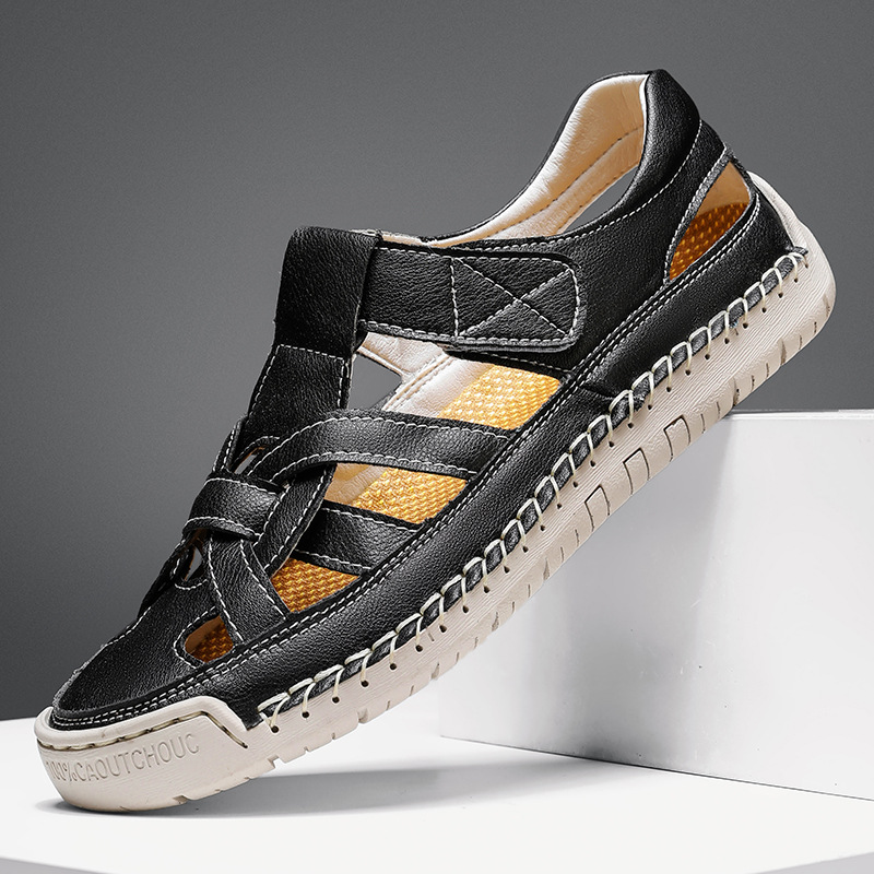🎁LAST DAY 70% OFF🎁-Women’s Retro Orthopedic Leather Sandals: Soft Sole Walking Shoes with Corrective Arch Support & Adjustable Velcro Straps for All-Day Relief