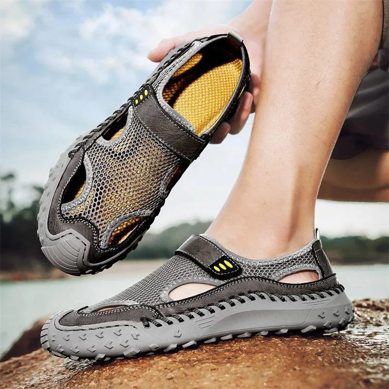 ⏰Last Day! 45% OFF 🔥Men's Verlinn Cowhide Breathable Mesh Sandals