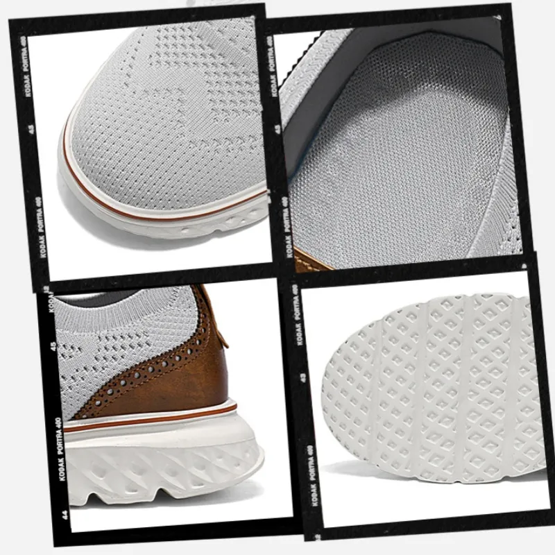 ⏰POSLEDNÍ DEN-70% SLEVA🛒Pánské bezrukávové slip-on oxfordské boty – Ultra pohodlné pletené boty