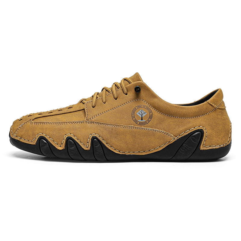 (🎁Free Orthotic Insoles🔥)Men’s Verlinn Premium Cowhide Leather Lace-Up Dress Shoes with Arch Support, Breathable for Summer Walking & Driving