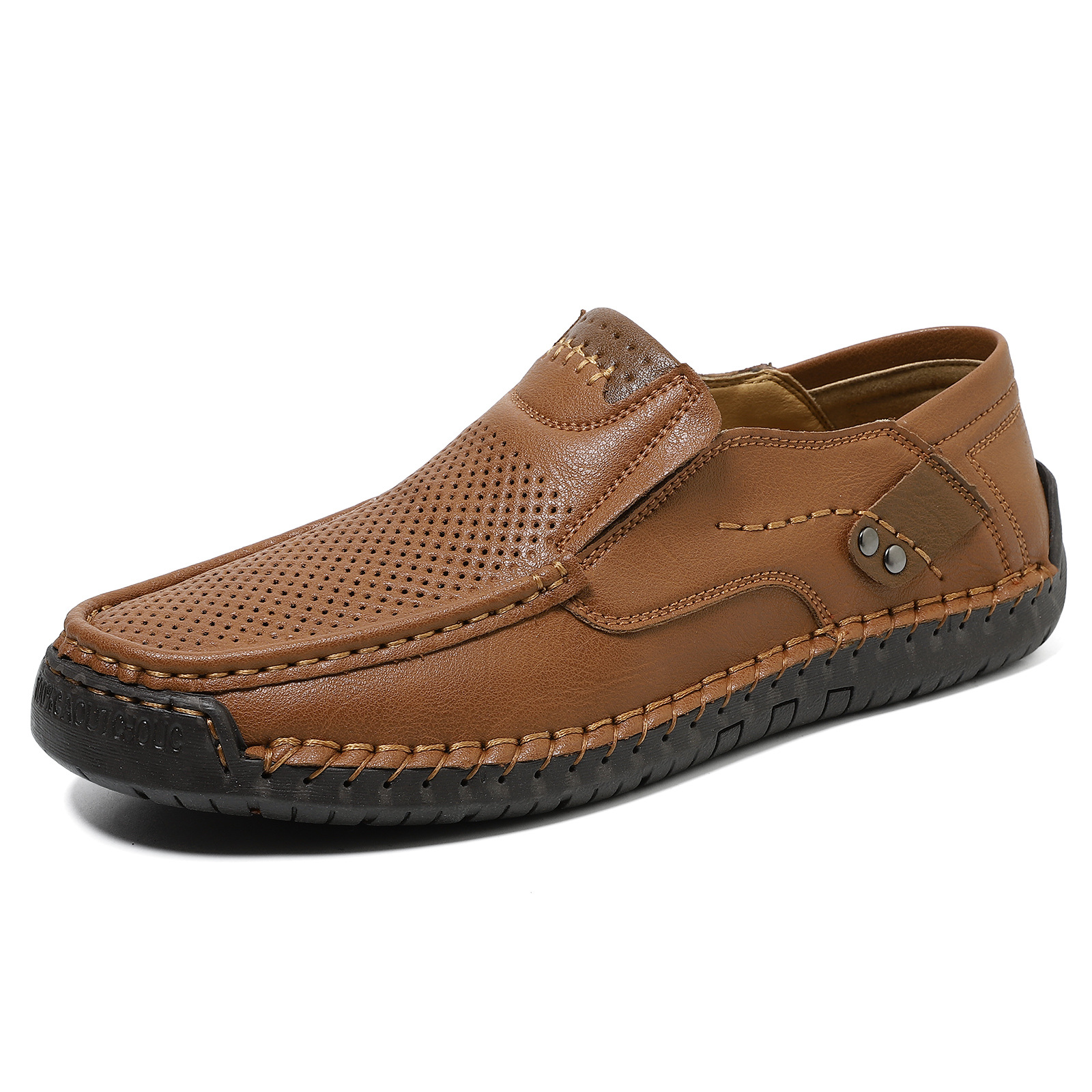 Poslední den na 50% slevu 🔥⏱️ Vánoční výprodej ⏱️🔥 Pánské slip-on kožené ručně vyráběné proplétané mokasíny