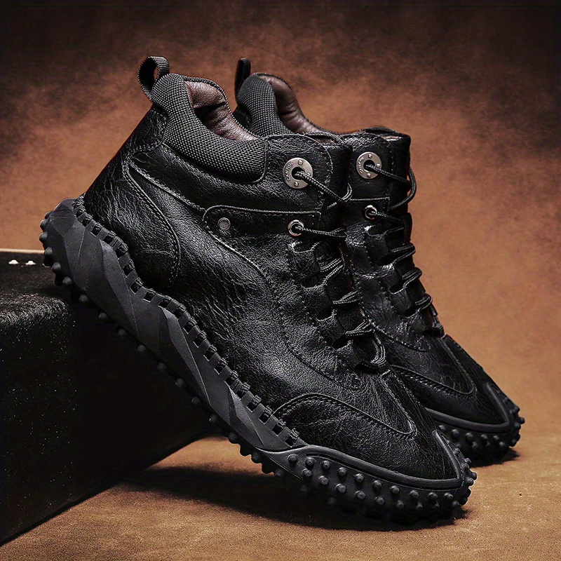 Men's Ankle Top Boots - Casual Outdoor Walking Shoes