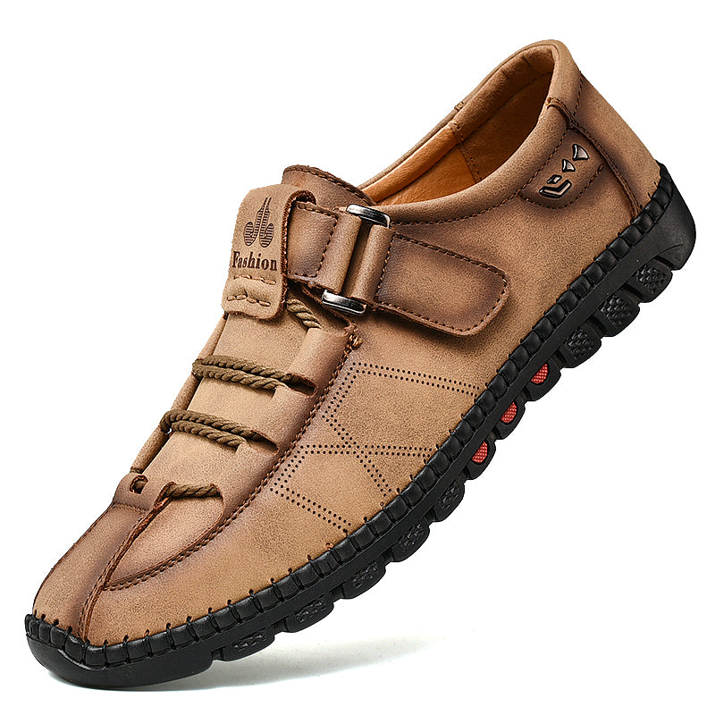 Men's Orthopedic Support Leather Shoes | "The No-Bend Shoe" | Wide Toe