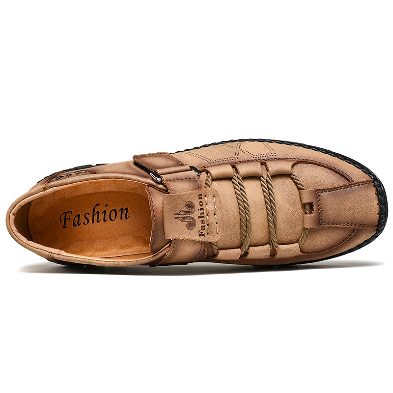 Men's Orthopedic Support Leather Shoes | "The No-Bend Shoe" | Wide Toe