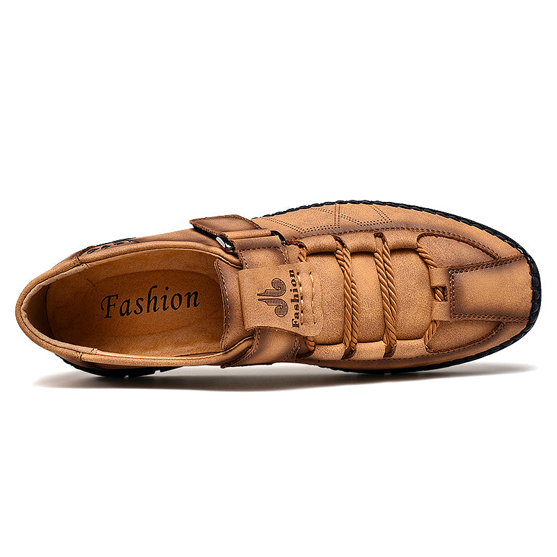 Men's Orthopedic Support Leather Shoes | "The No-Bend Shoe" | Wide Toe