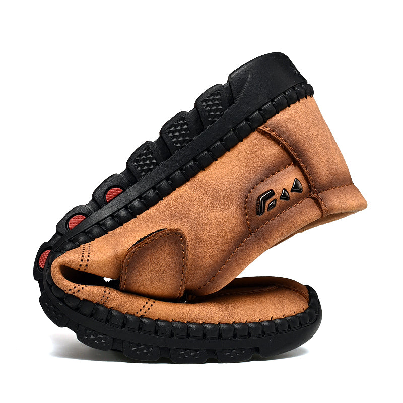 Men's Orthopedic Support Leather Shoes | "The No-Bend Shoe" | Wide Toe