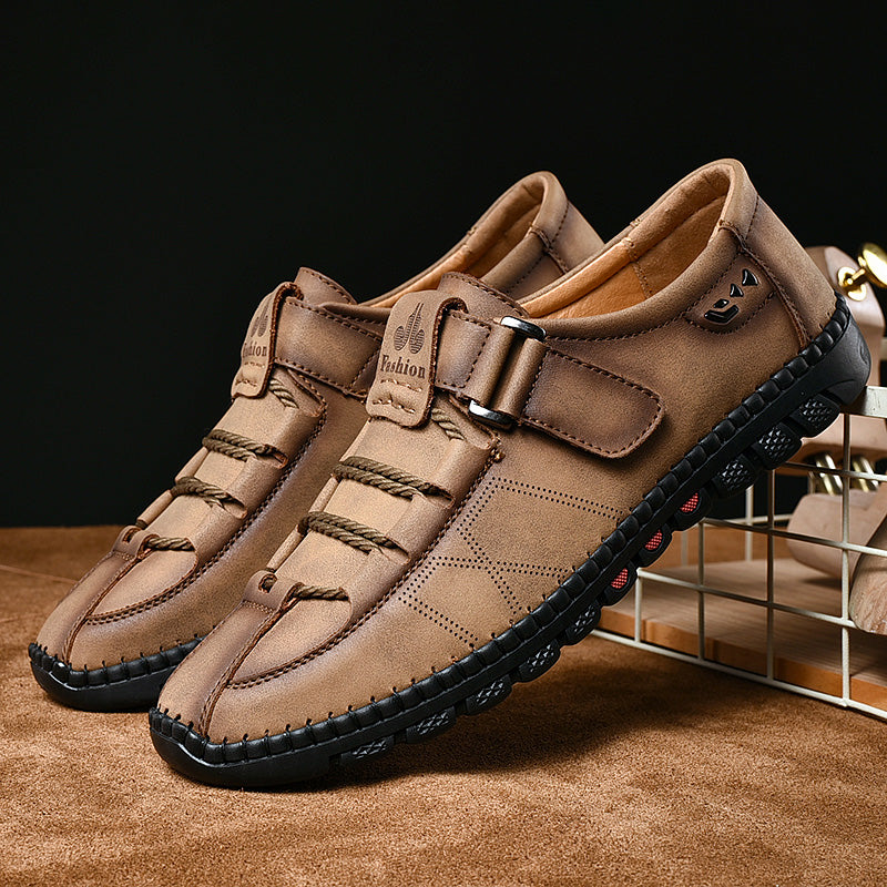 Men's Orthopedic Support Leather Shoes | "The No-Bend Shoe" | Wide Toe