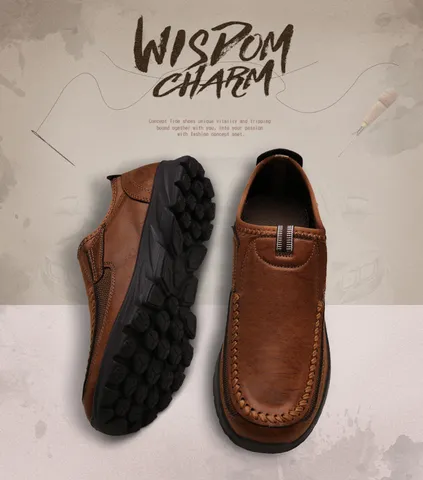 Men's casual loafers-Full-grain cowhide