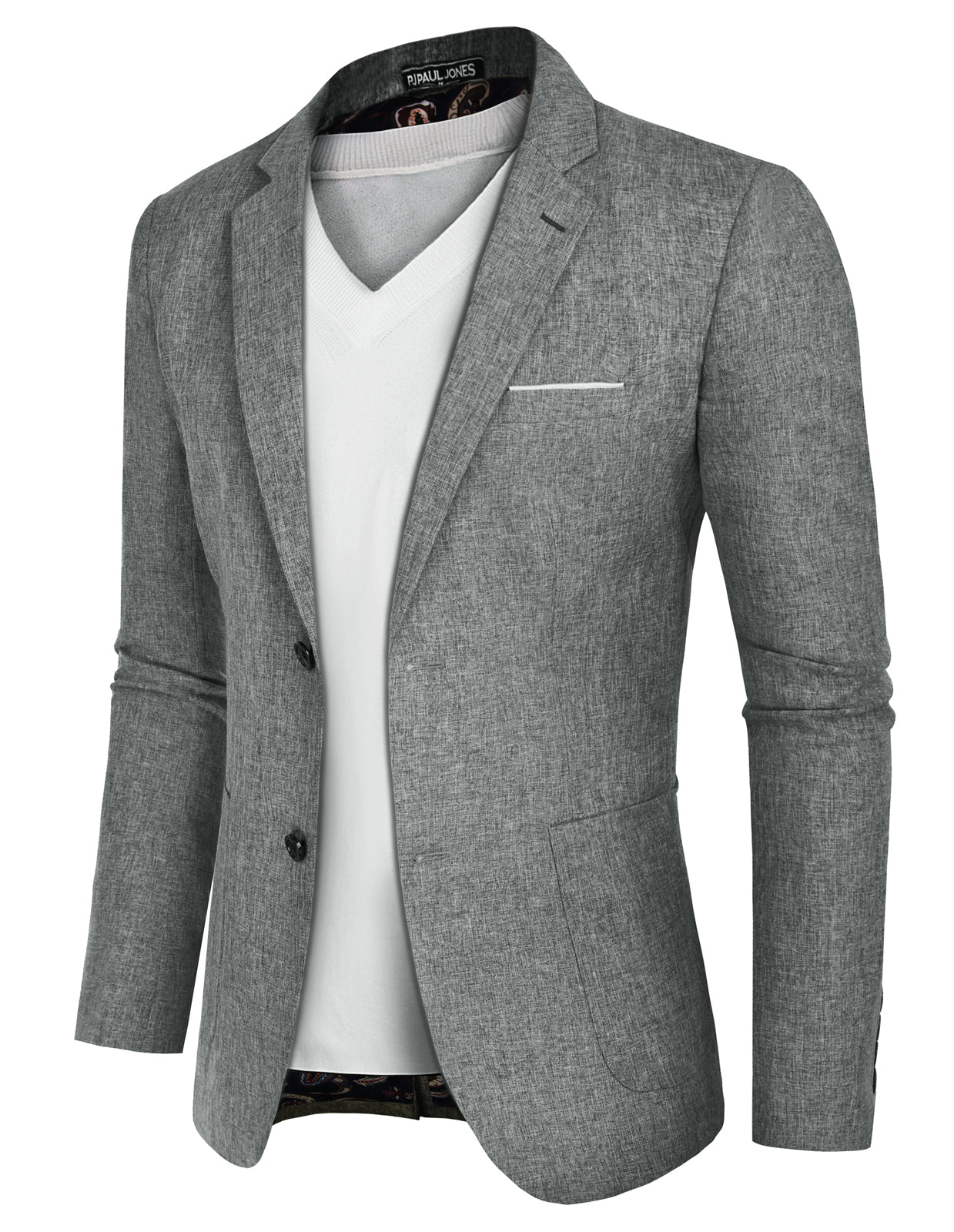 Pánské volnočasové sportovní sako blazer s dvěma knoflíky, lehké obchodní bundy