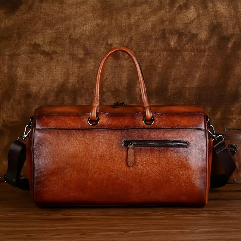 Dámská retro crossbody kabelka z pravé kůže