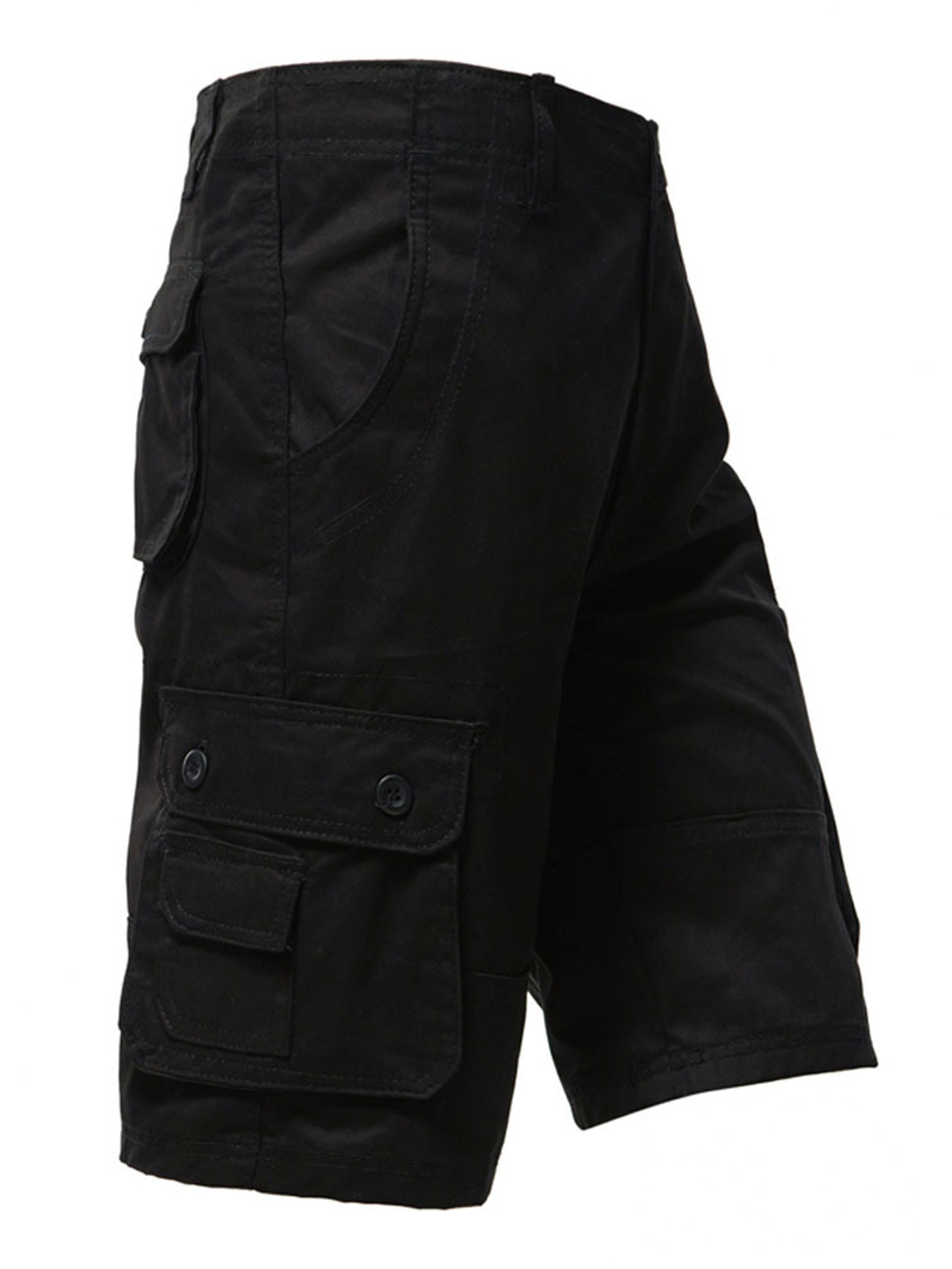 Men's 100% Cotton Basic Multi-Pocket Casual Cargo Shorts