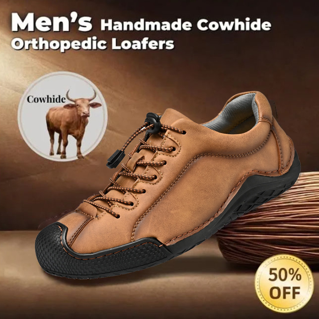 🔥Last day! 50% off!🔥 Men's comfortable, non-slip, corrective outdoor leather shoes