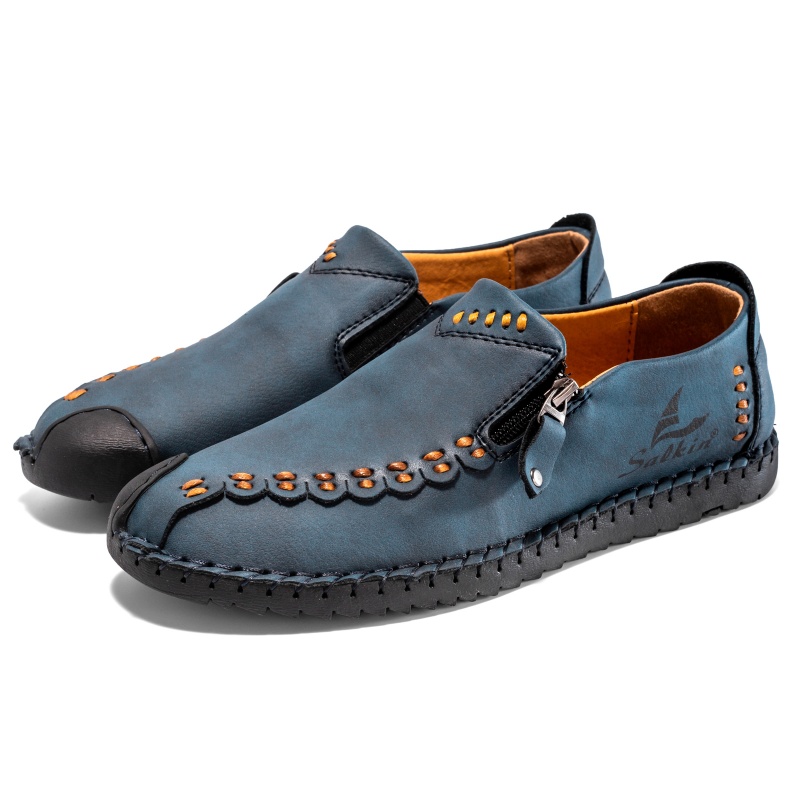 (🎁Free Orthotic Insoles🔥)Men’s Orthopedic Leather Slip-On Loafers – Arch Support, Non-Slip Sole, Wide Toe Box & Cushioned Insoles