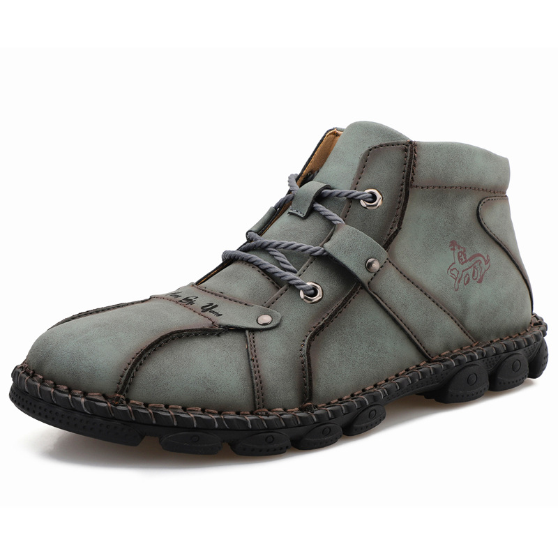 MEN'S COMFORTABLE LEATHER OUTDOOR WORK BOOTS