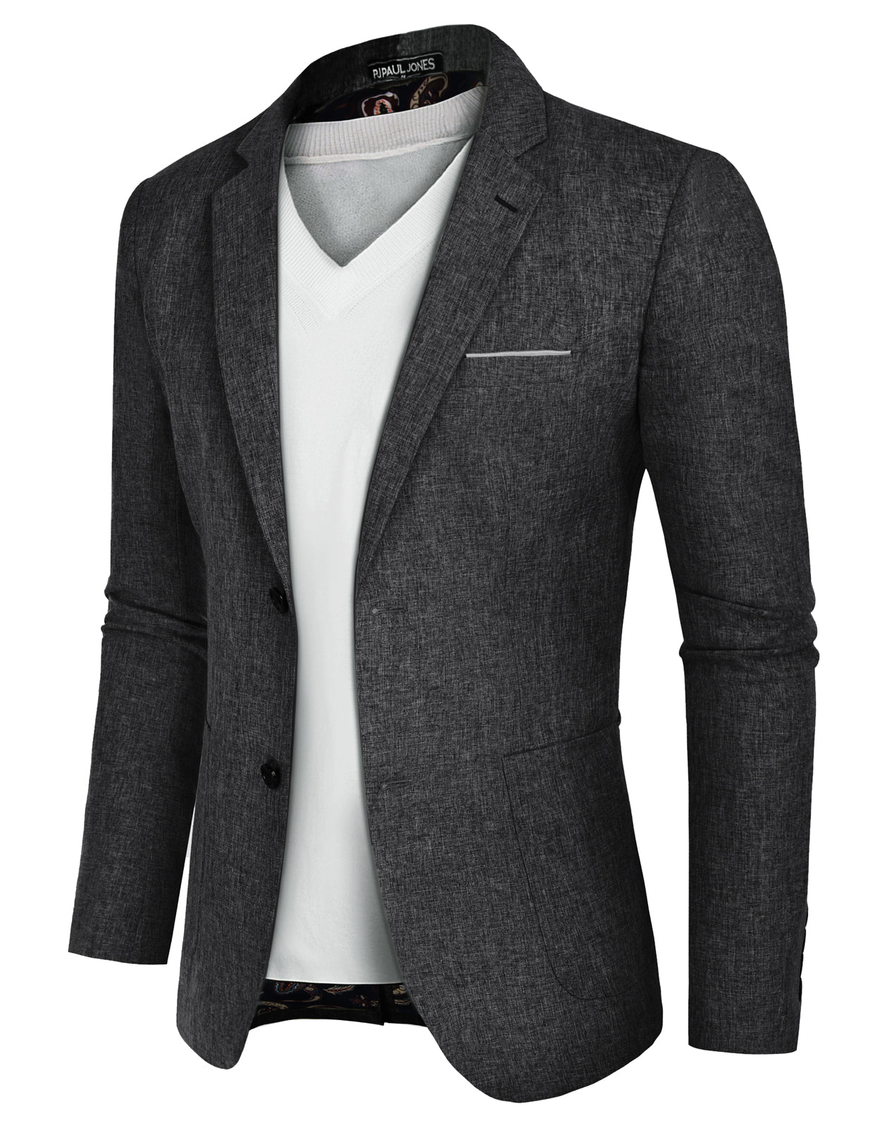 Pánské volnočasové sportovní sako blazer s dvěma knoflíky, lehké obchodní bundy