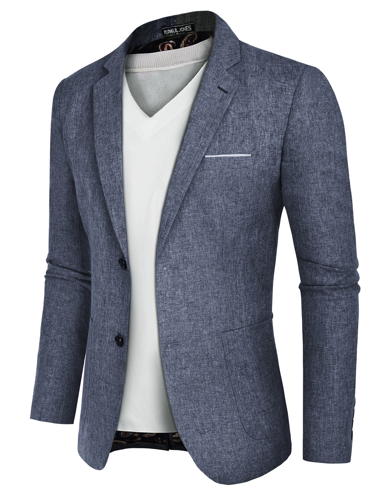 Pánské volnočasové sportovní sako blazer s dvěma knoflíky, lehké obchodní bundy