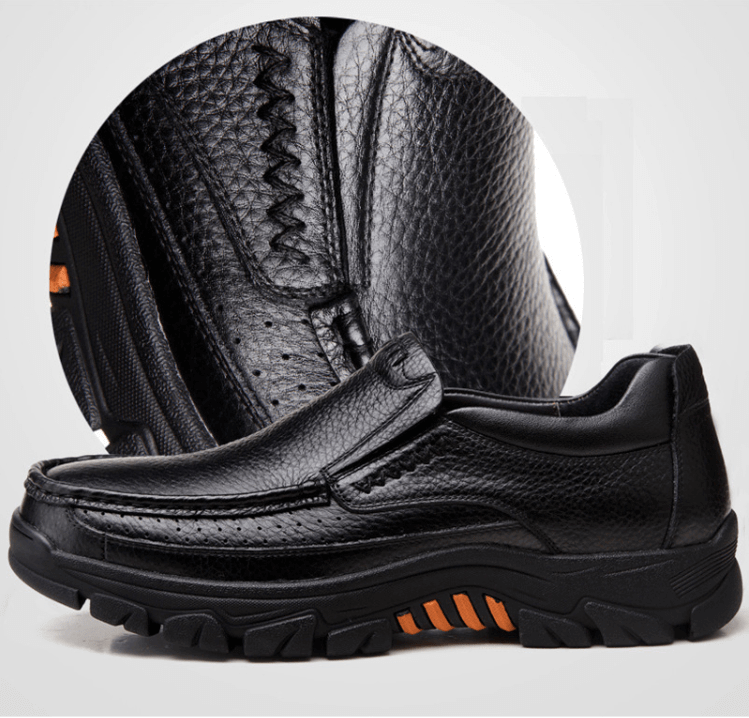 ⏰Limited Time Offer--40% OFF 🎉 Mens Waterproof Non Slip Soft Insole Genuine Leather Shoes