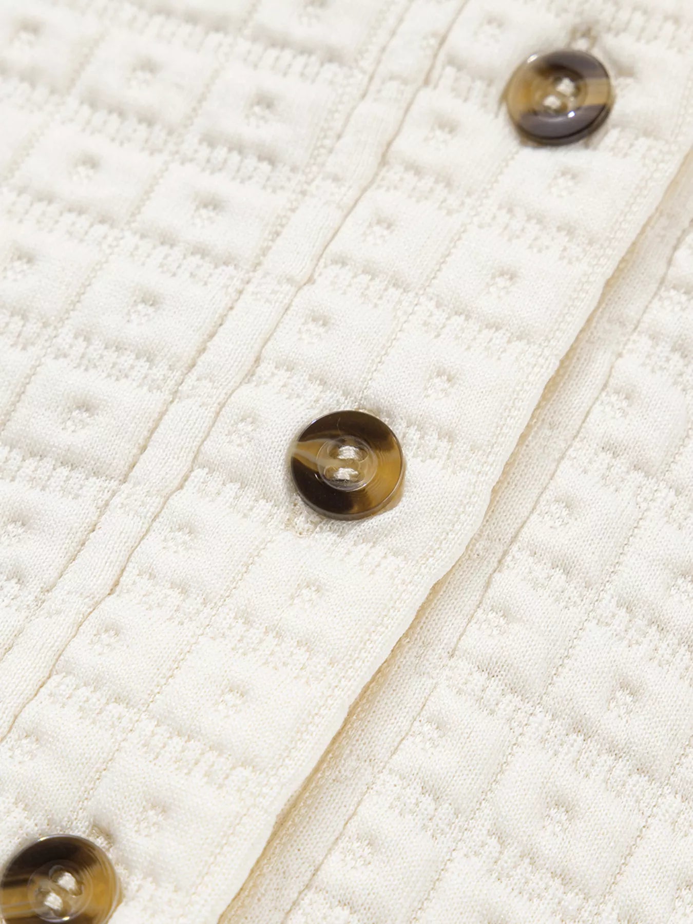 Texturovaná mikina s límečkem a zapínáním na půl knoflíků
