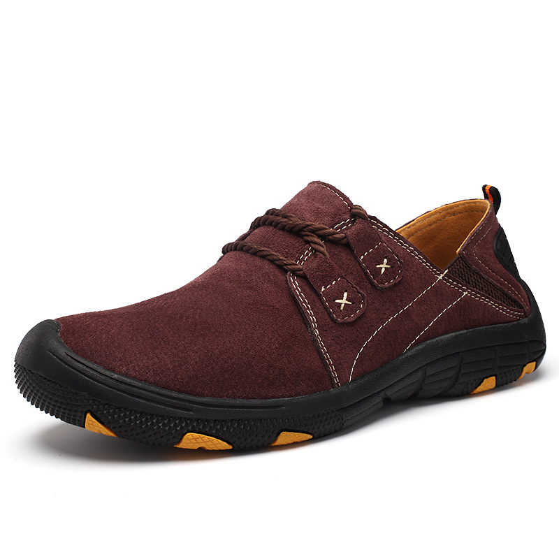 Men's Genuine Leather Outdoor Wear Resistant Non-slip Hiking Shoes