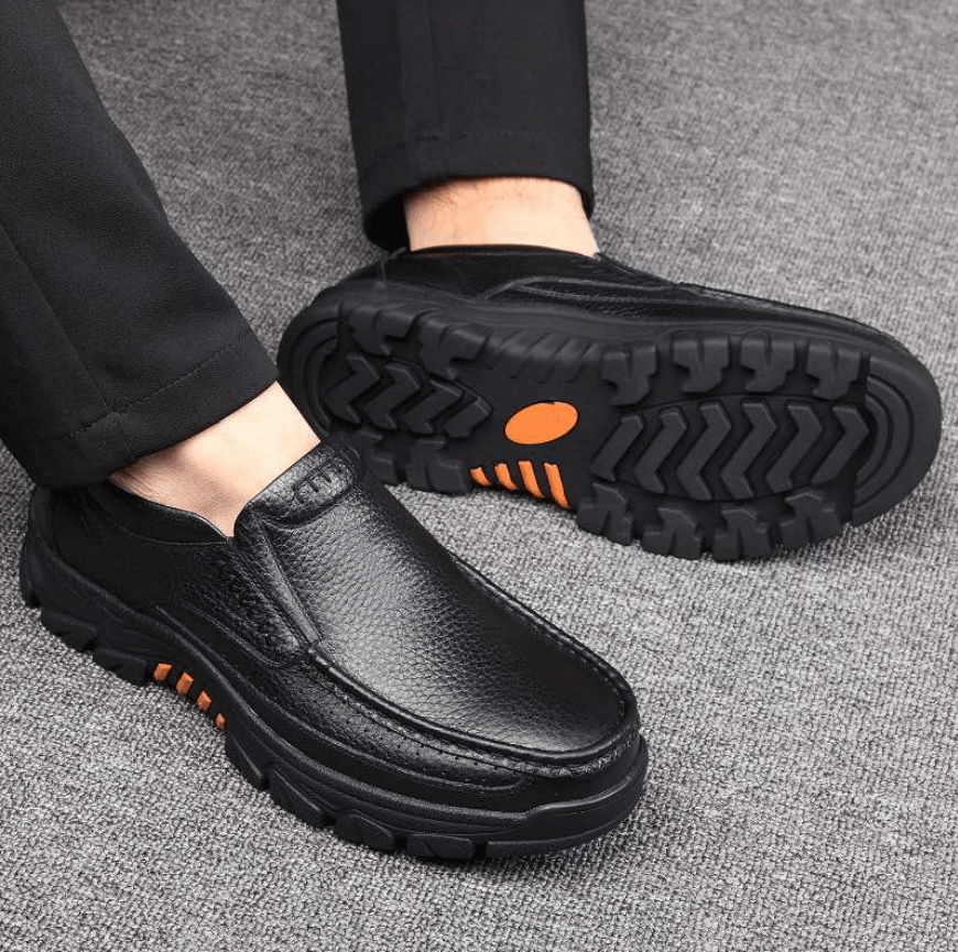 ⏰Limited Time Offer--40% OFF 🎉 Mens Waterproof Non Slip Soft Insole Genuine Leather Shoes
