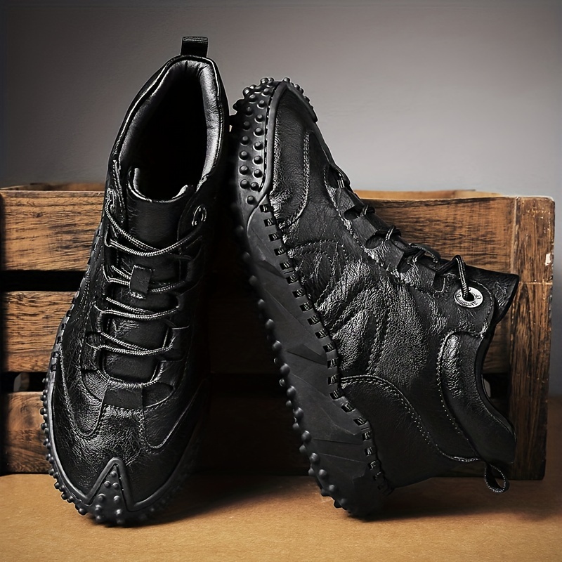 Men's Ankle Top Boots - Casual Outdoor Walking Shoes