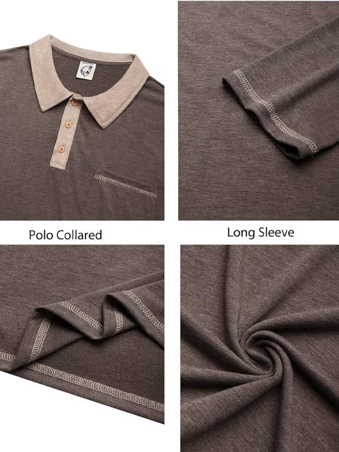 Pánské retro polo tričko s barevnými bloky a kapsami
