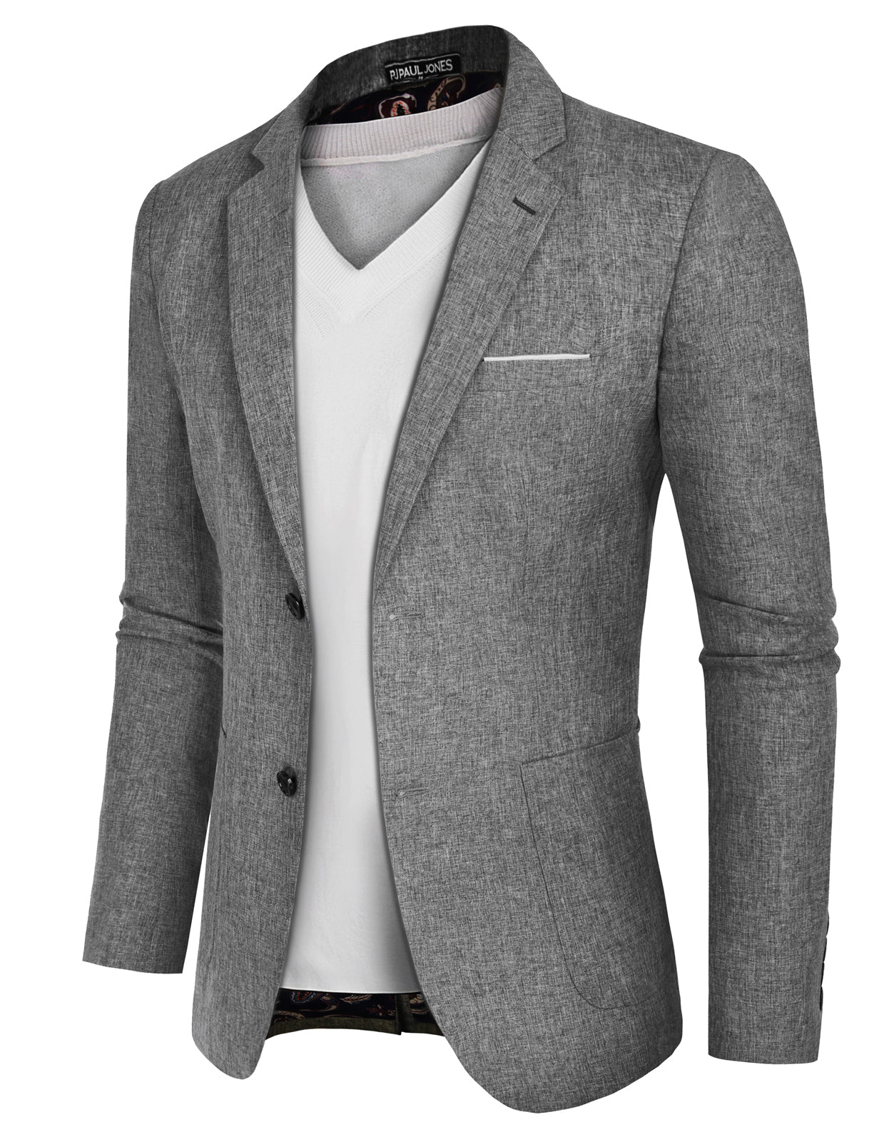 Pánské volnočasové sportovní sako blazer s dvěma knoflíky, lehké obchodní bundy