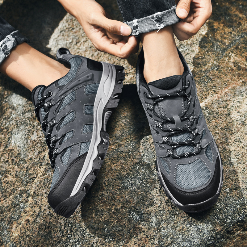 ⏰Clearance Sale - 60% OFF🛒 Men's Lace-Up Outdoor Hiking Shoes – Breathable Waterproof Design, Durable Grip & Arch Support, Perfect for Daily and Outdoor Wear
