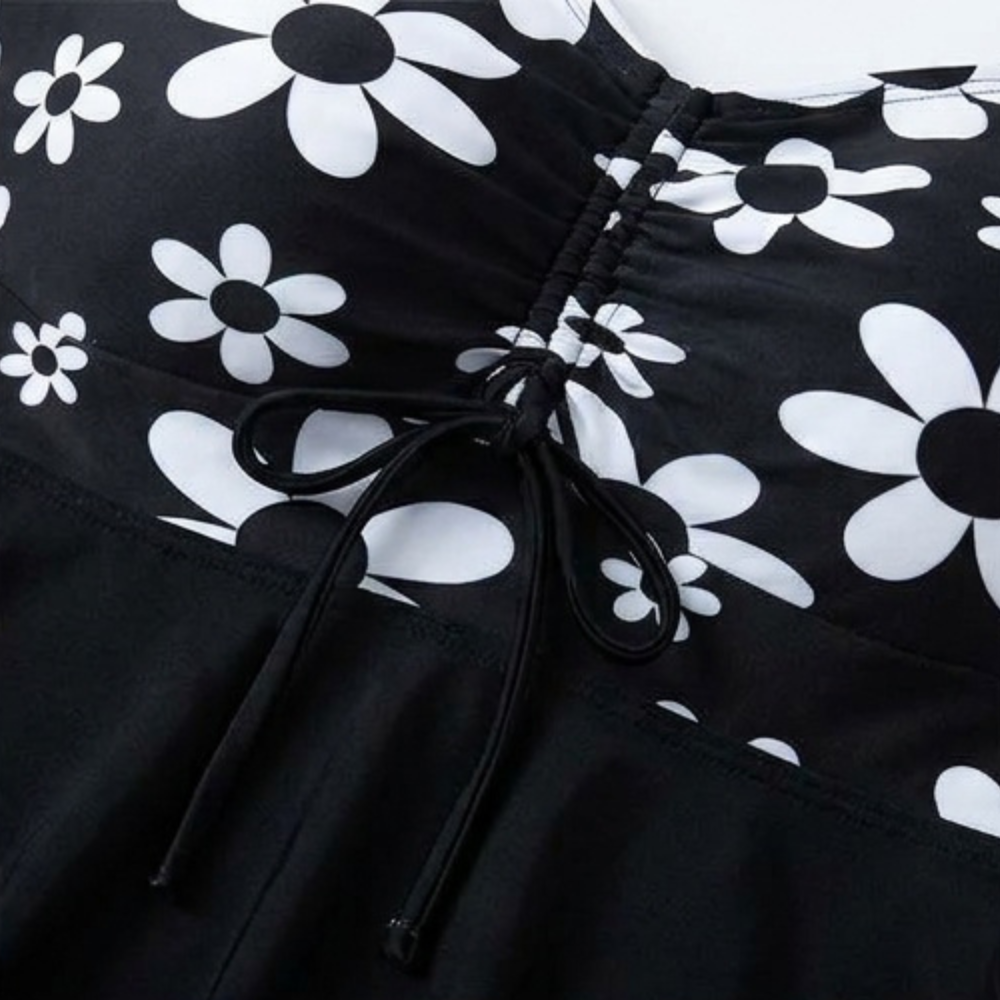 Marenza™ – Halter Swimdress with Flowy A-Line Skirt