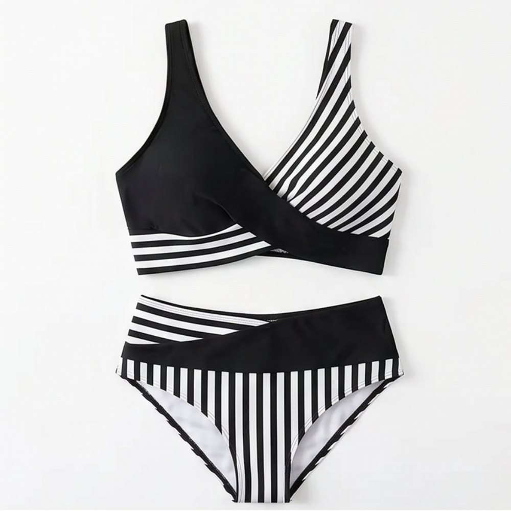 Marivelle™ – Bikiny s vysokým pasem a zavinovacím lemem