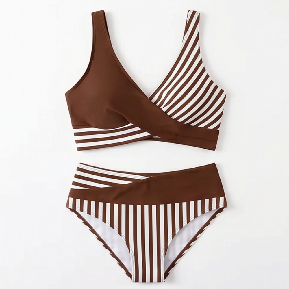 Marivelle™ – Bikiny s vysokým pasem a zavinovacím lemem